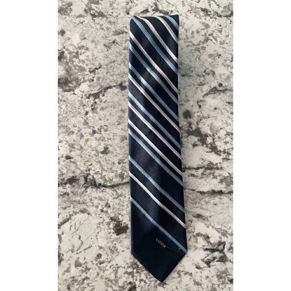 Lanvin Designer Mens Stripe Tie